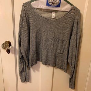 STRIPED AMERICAN APPAREL LONG SLEEVE TEE